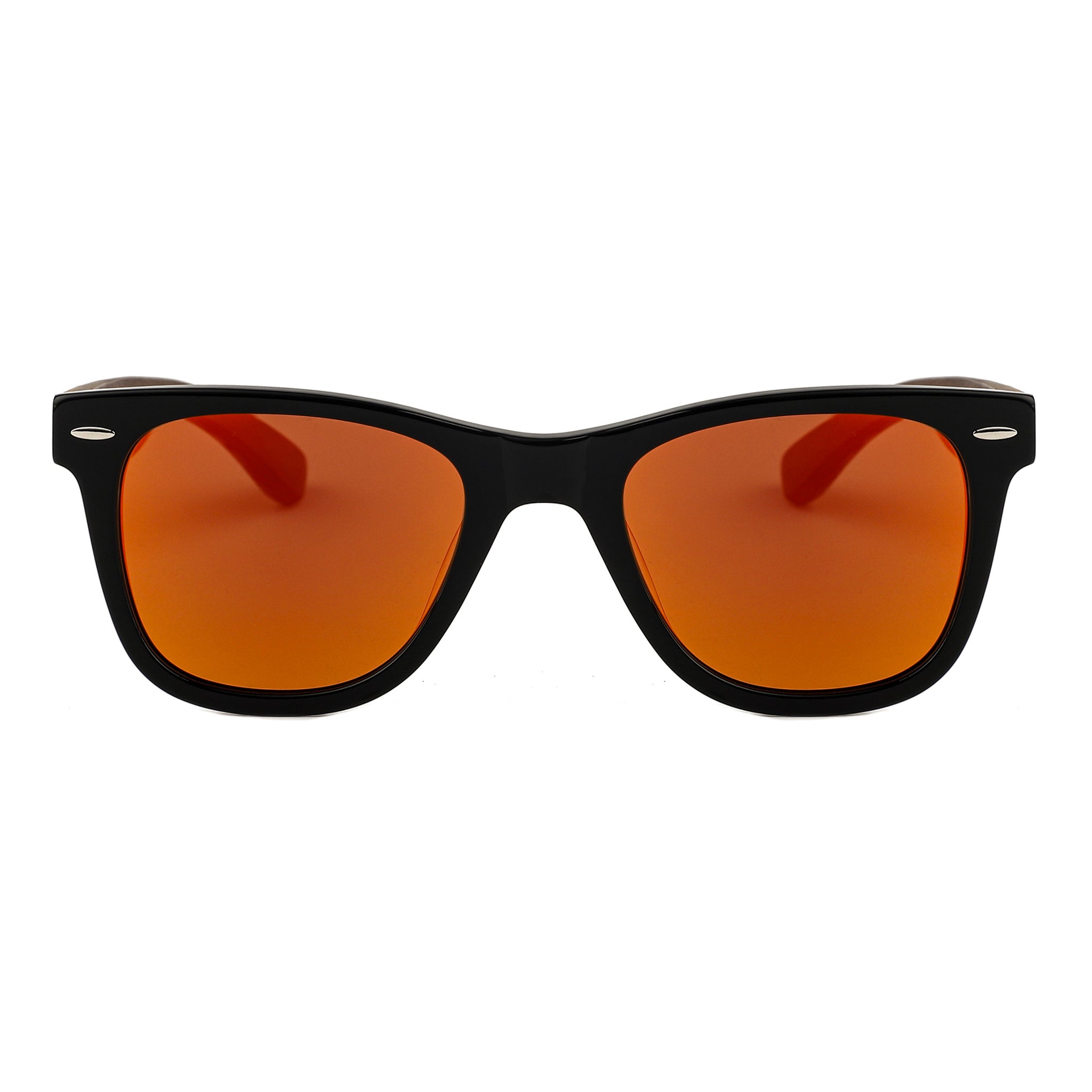 Explorer - Zebra Wood & Red Mirror Lenses