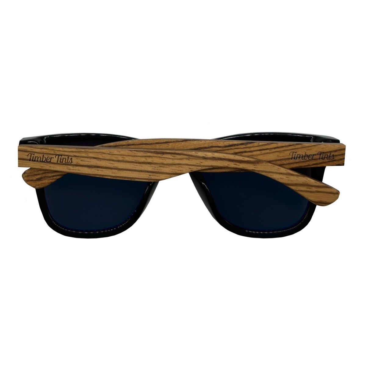 Timber Tints | Explorer - Zebra Wood & Blue Mirror Lenses