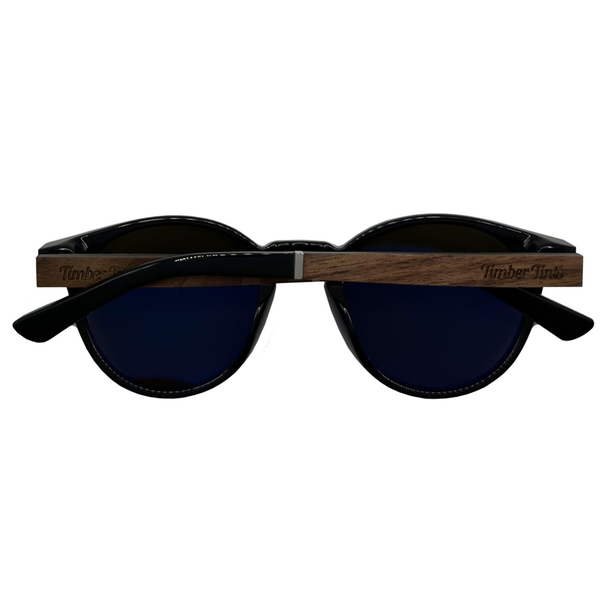 Timber Tints | Midtown - Walnut Wood & Blue Mirror Lenses